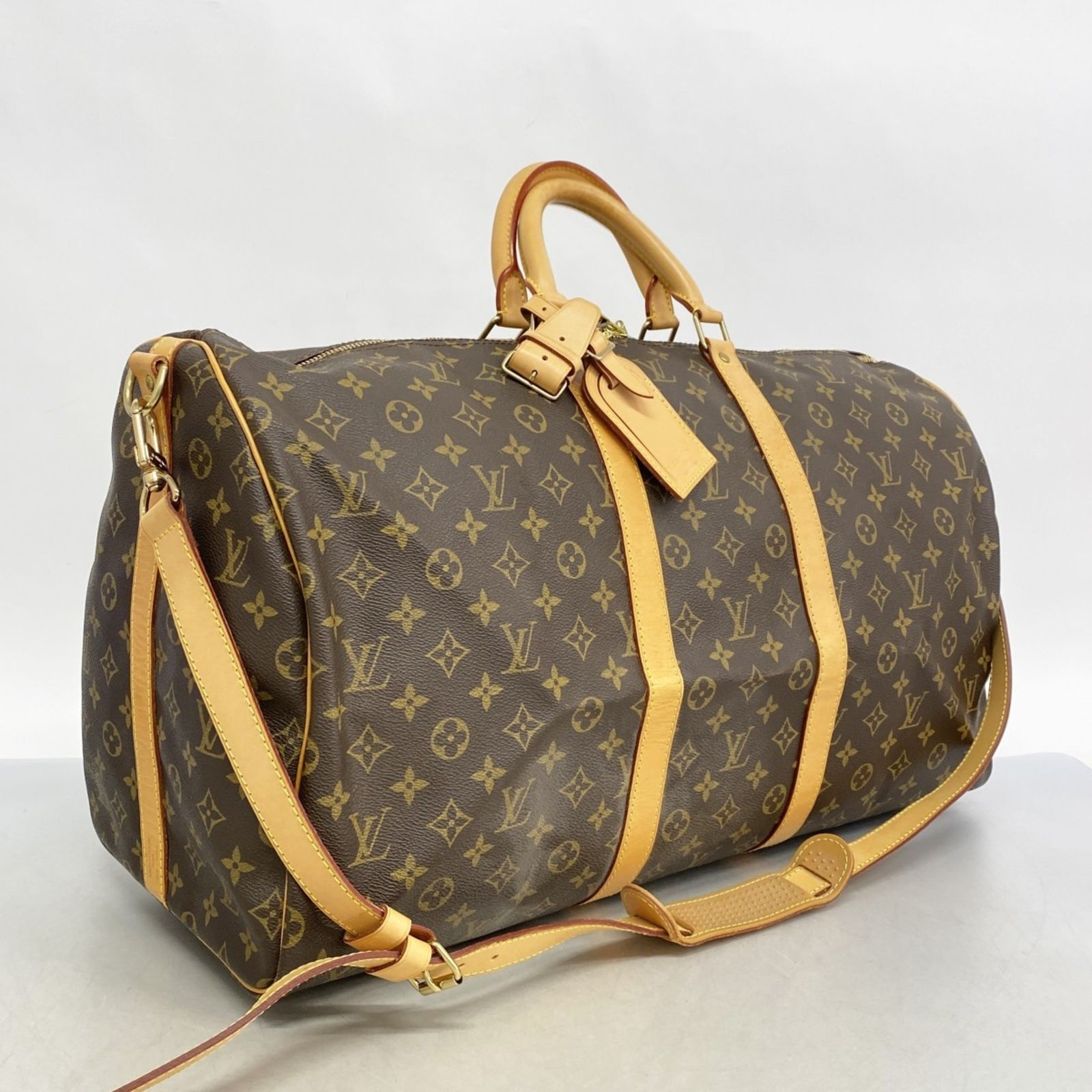 ルイ ヴィトン Louis Vuitton ルイ ヴィトン ボストンバッグ モノグラム キーポルバンドリエール55 M41414 ブラウンメンズ レディース P1655641