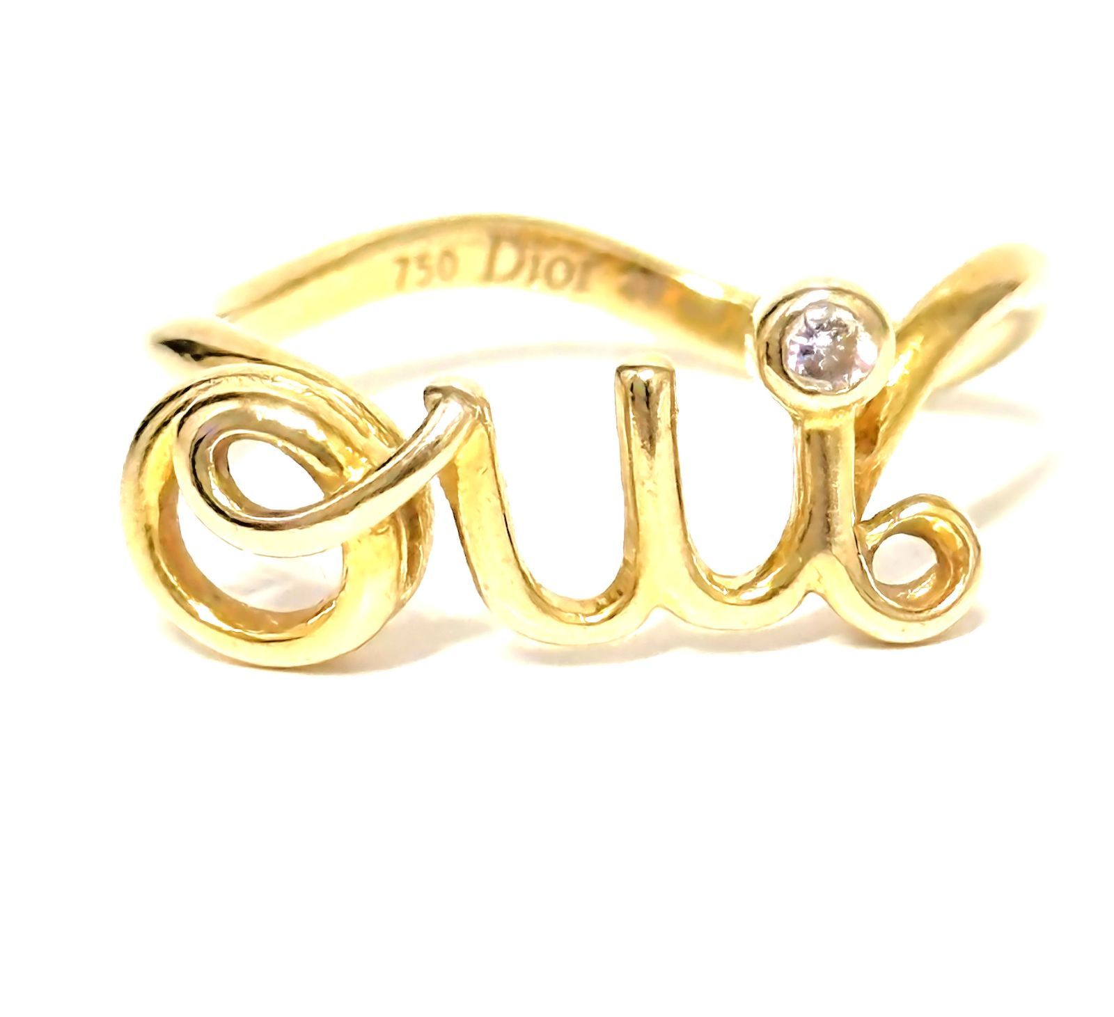 2025 Dior ディオール アムール リング K18 ダイヤ Oui 指輪 定価225000円 Christian Dior クリスチャンディオール Dioramour