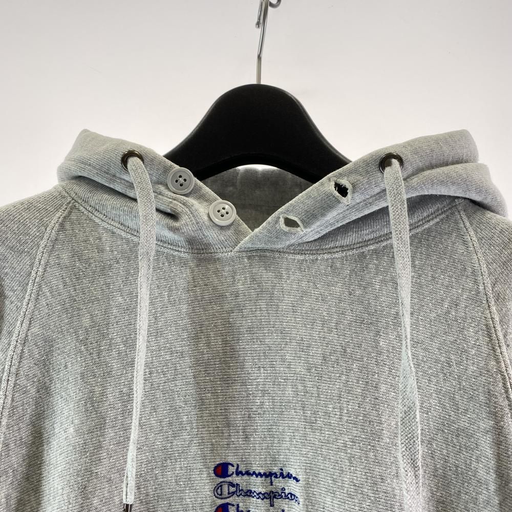 ナノ・ユニバースとChampionのコラボ商品です。 中古】Championk×nano・universe REVERSE WEAVE 青単色タグ復刻 サイズ