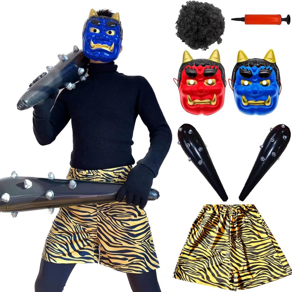 新品 節分豆 郷土 青鬼 青鬼 青鬼 赤鬼 赤鬼 鬼面 鬼面 赤鬼 オニ退治