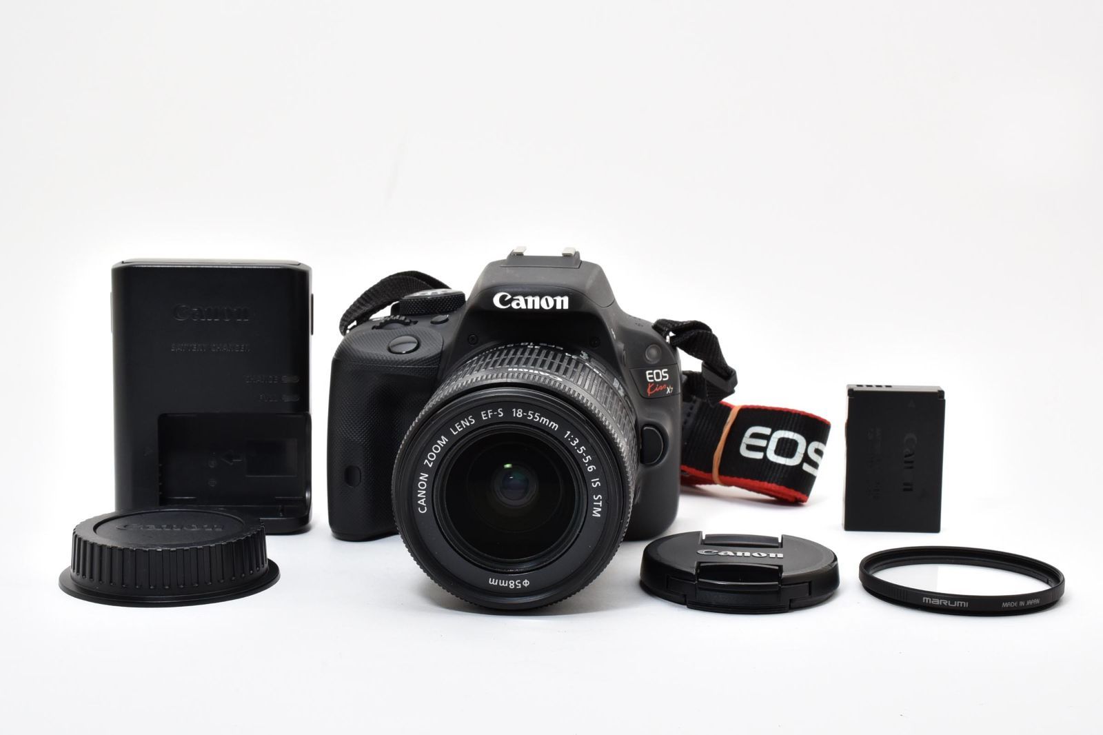 返品保証 シャッター回数8202回 Canon キヤノン EOS Kiss X7 18-55mm IS STM レンズキット 07251024