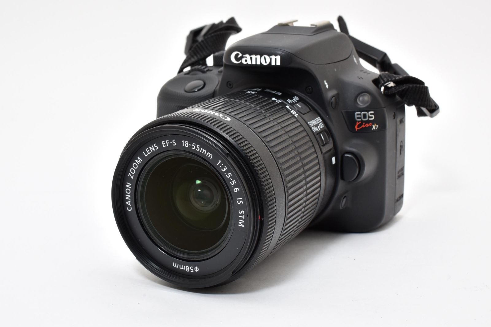 返品保証 シャッター回数8202回 Canon キヤノン EOS Kiss X7 18-55mm IS STM レンズキット 07251024