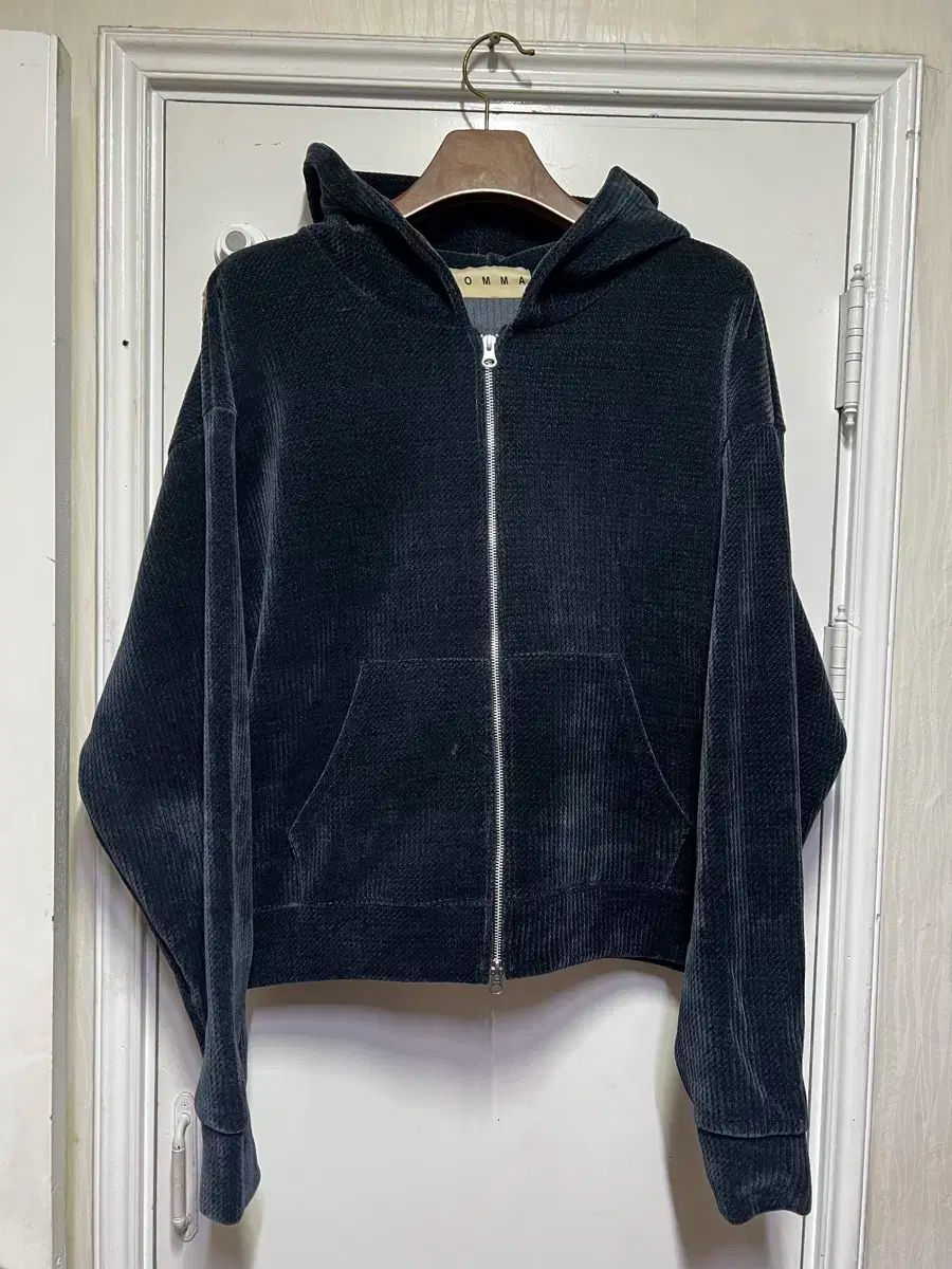 COMMA コーデュロイ ワイド パンツ フード ジップアップ