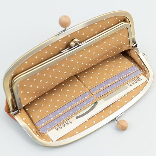 リバティ生地と本革の親子がま口財布3個