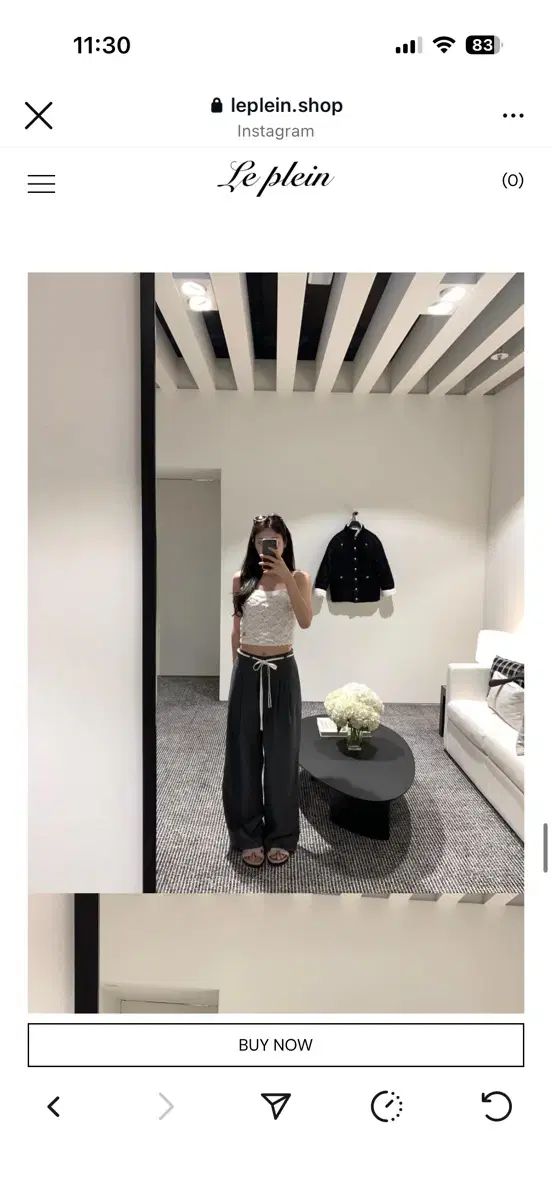 ルプレイン スラックス グレー short