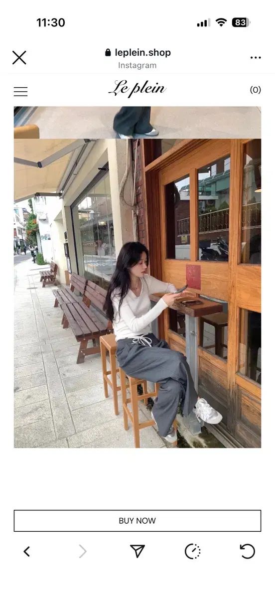 ルプレイン スラックス グレー short