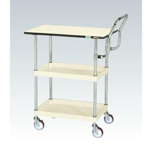 サカエ CSパールワゴン中量 天板付 ハイタイプ取手 アイボリー CSP- 2229997