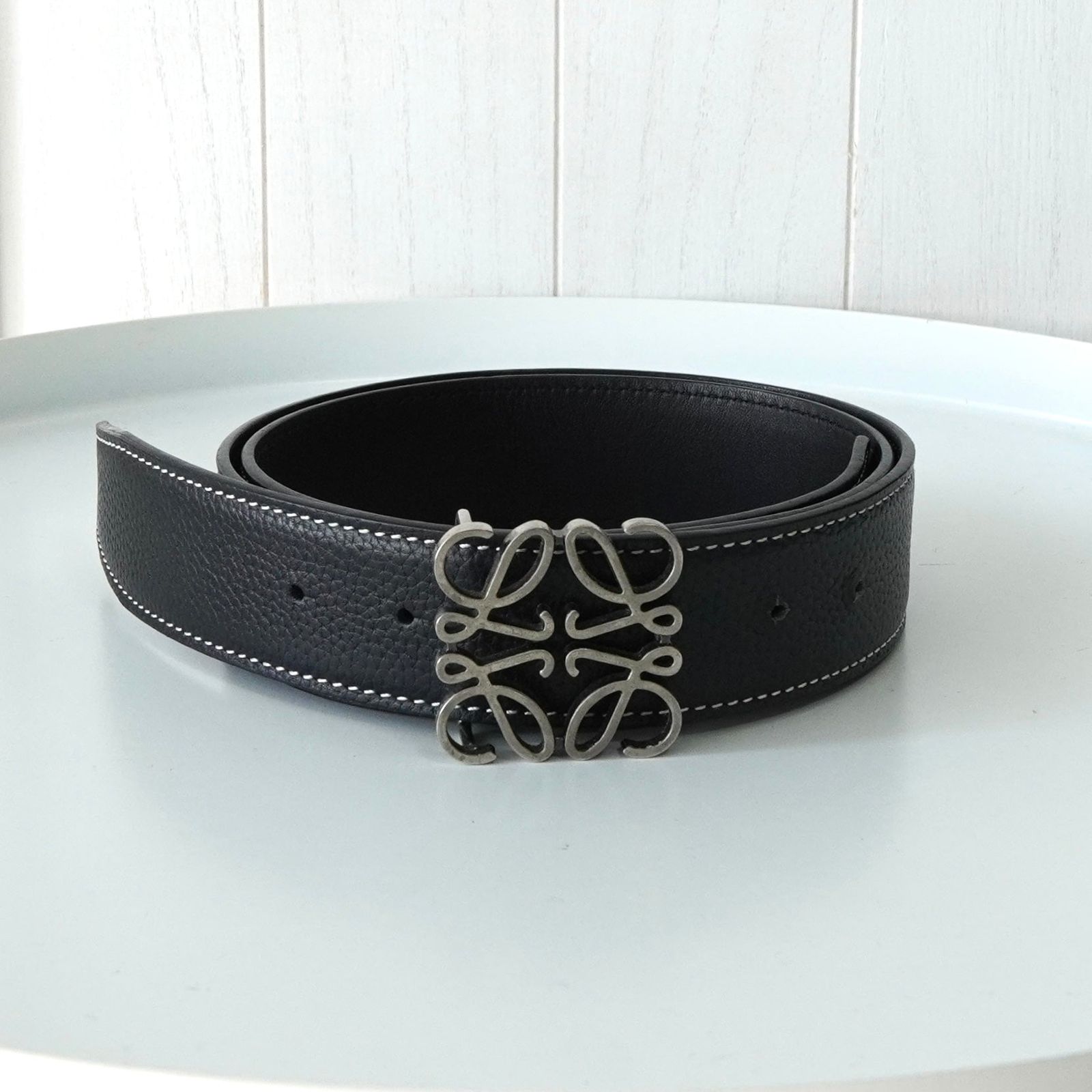 ロエベ アナグラム レザー ベルト ブラック 90/36 - メルカリ