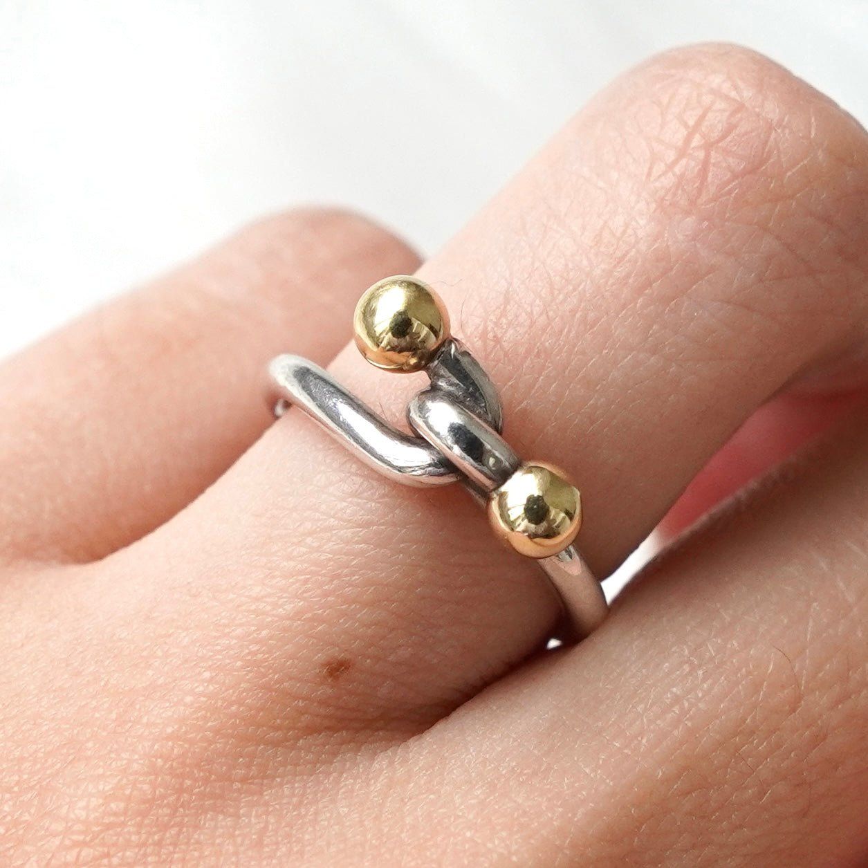 ティファニー ラブノット シルバー925 × K18 指輪 リング 7号 - メルカリ