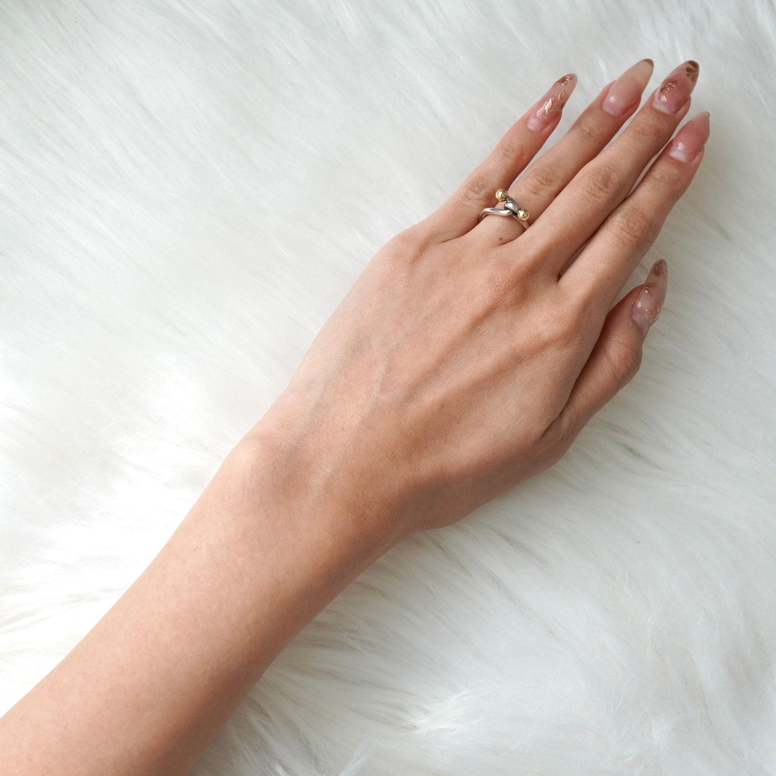 ティファニー ラブノット シルバー925 × K18 指輪 リング 7号 - メルカリ