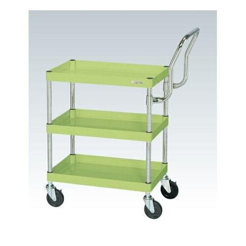 サカエ CSパールワゴン中量 ハイタイプ取手 グリーン CSP 7573 HT 2229928