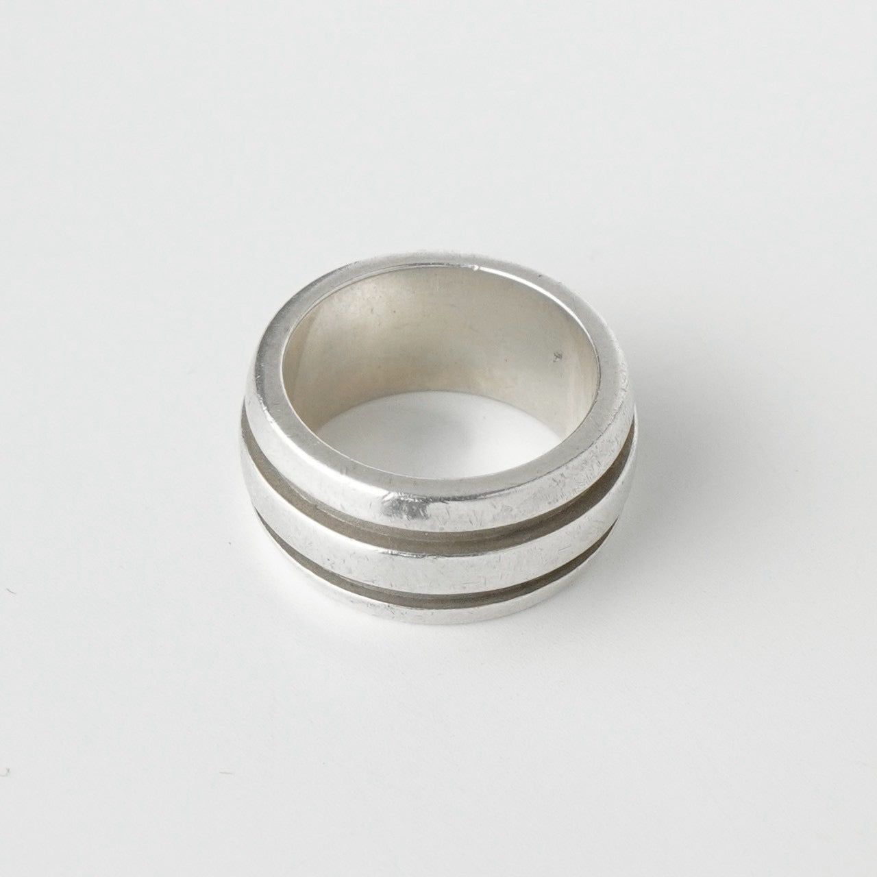 ティファニー グルーブド ダブルライン シルバー925 指輪 リング 7号