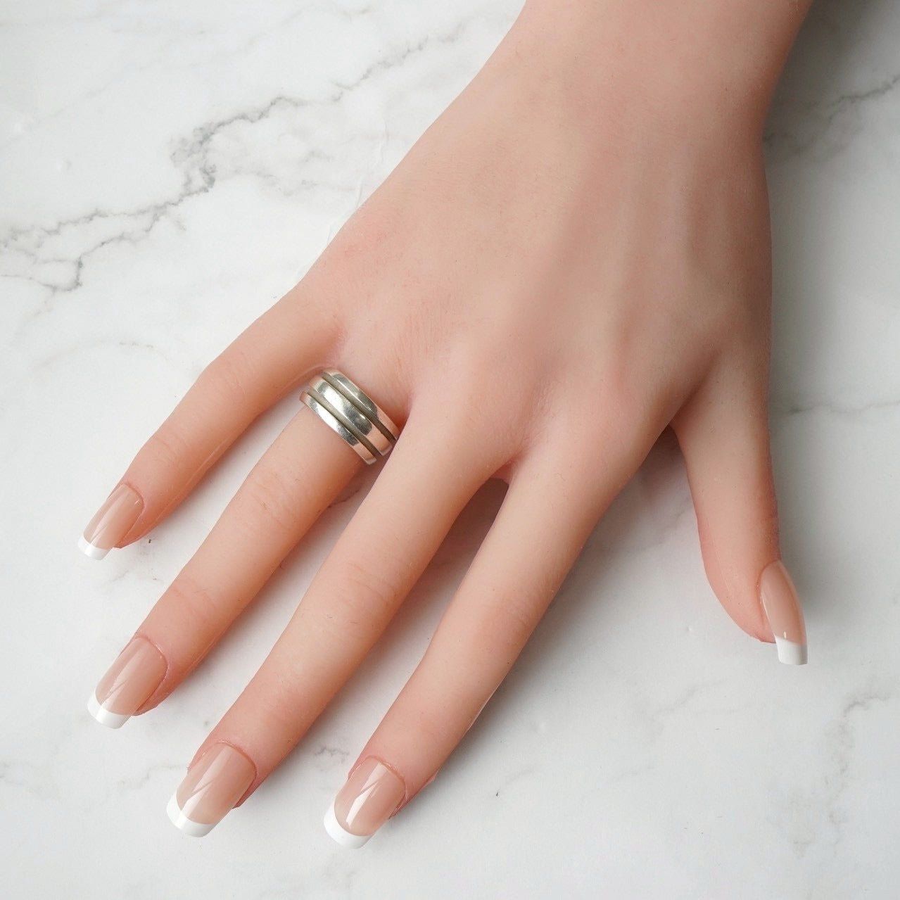 ティファニー グルーブド ダブルライン シルバー925 指輪 リング 7号