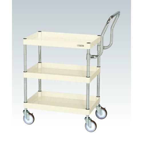 サカエ CSパールワゴン中量 ハイタイプ取手 アイボリー CSP- 2229922