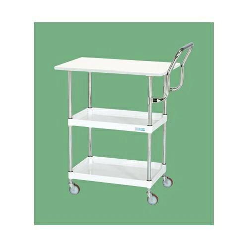 サカエ CSパールワゴン軽量 天板付 ハイタイプ取手 アイボリー CSP- 2229041