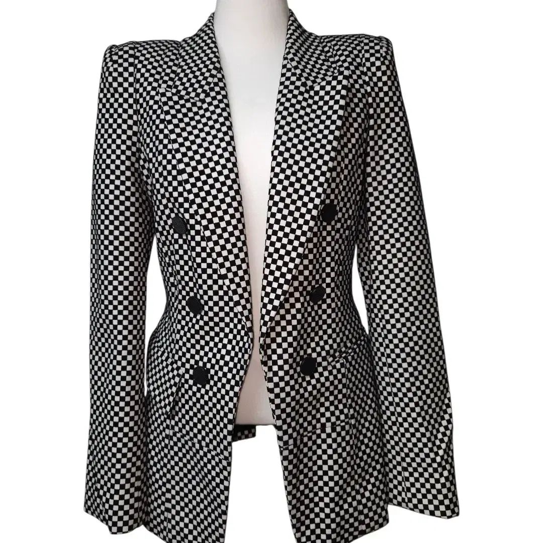 ハウアンドワット チェック ダブル ジャケット S