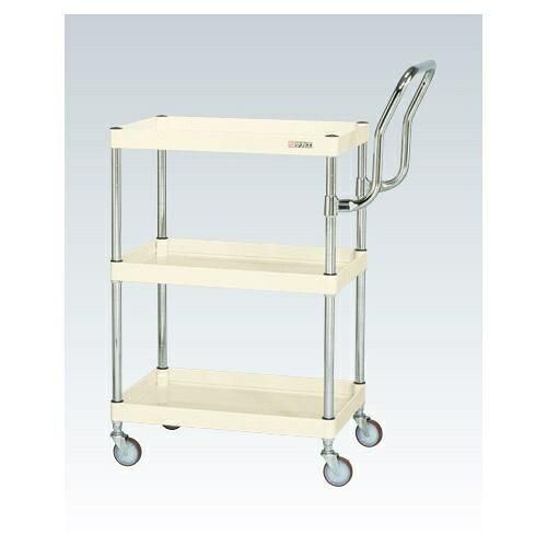 サカエ CSパールワゴン軽量 ハイタイプ取手 アイボリー CSP- 2229003