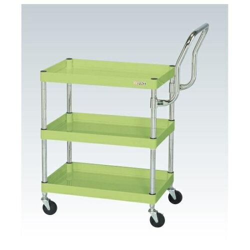 サカエ CSパールワゴン軽量 ハイタイプ取手 グリーン CSP- 2228983