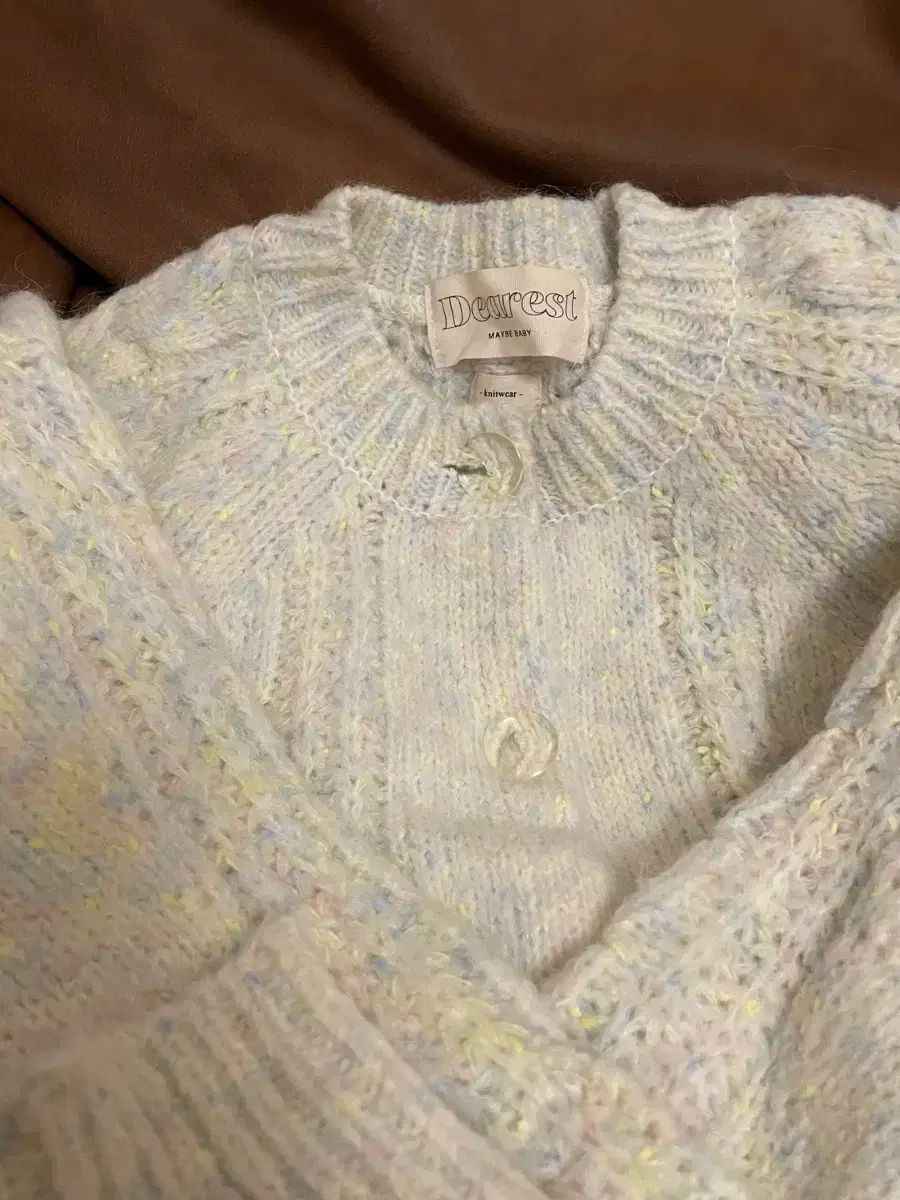  メイビーベイビー Birthday ニット カーディガン レモンクリーム 長袖 カーディガン ボレロ アンサンブル