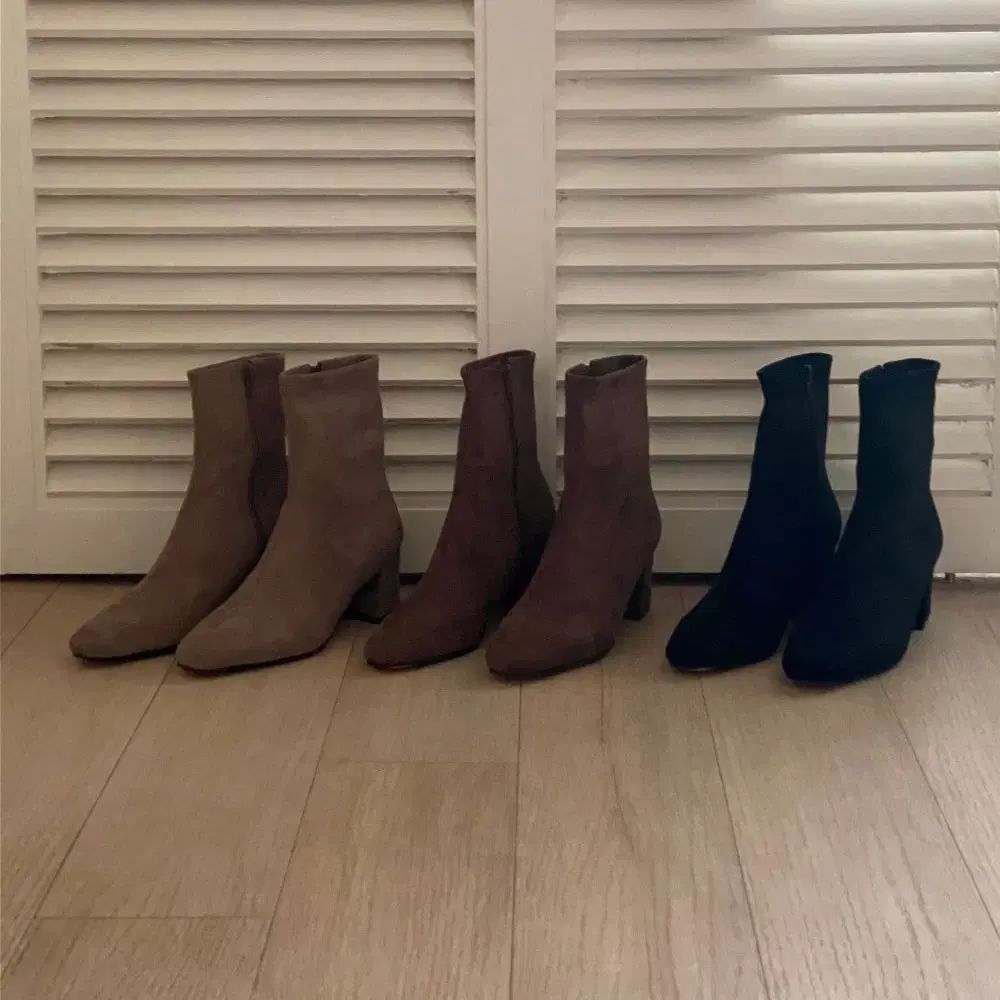 デイリー スウェード 厚底 アンクル ブーツ ヒール6 cm サイズ225-250