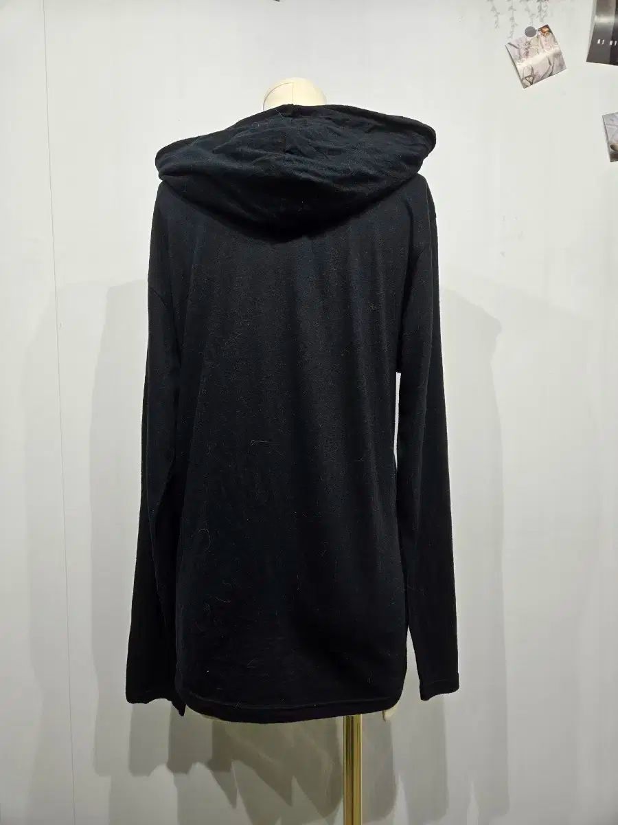 ラバー ブラック Vネック フーディー長袖 Tシャツ YOHJI YAMAMOTO ヨウジヤマモト