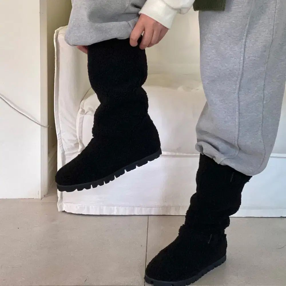  足暖かいバックル ボア ミドル ブーツ サイズ230-250 その他 ブーツ