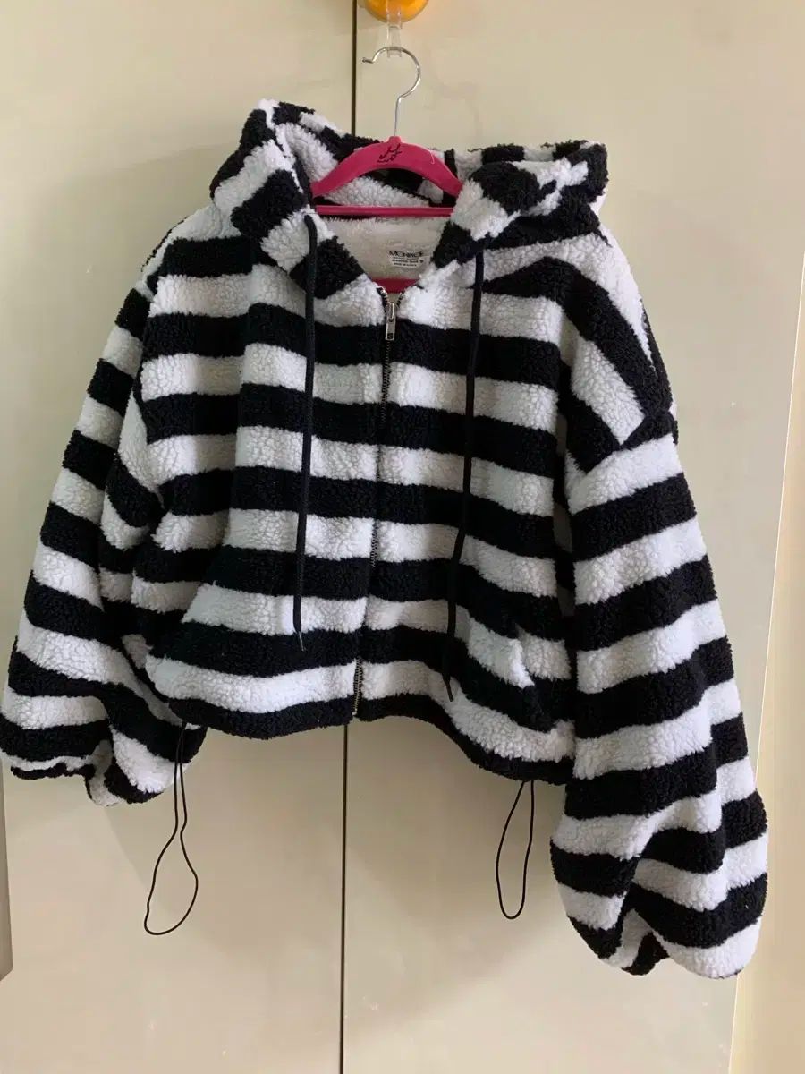 モンロー ボーダー柄 フリース ジップアップ アウター