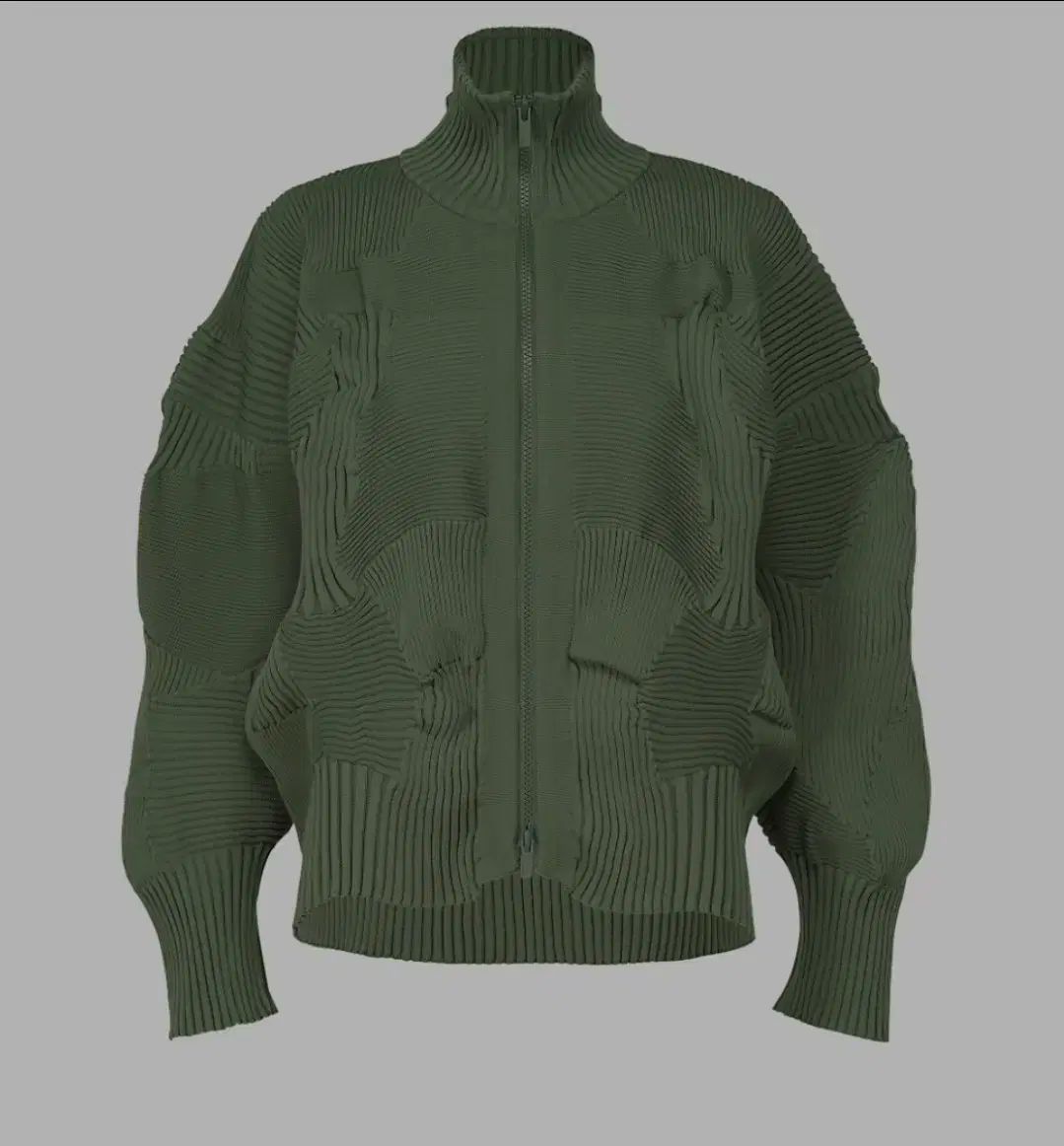 ISSEY MIYAKE イッセイミヤケ コネコネ ジップアップ Tシャツ 迷 Me ミスティグリーン