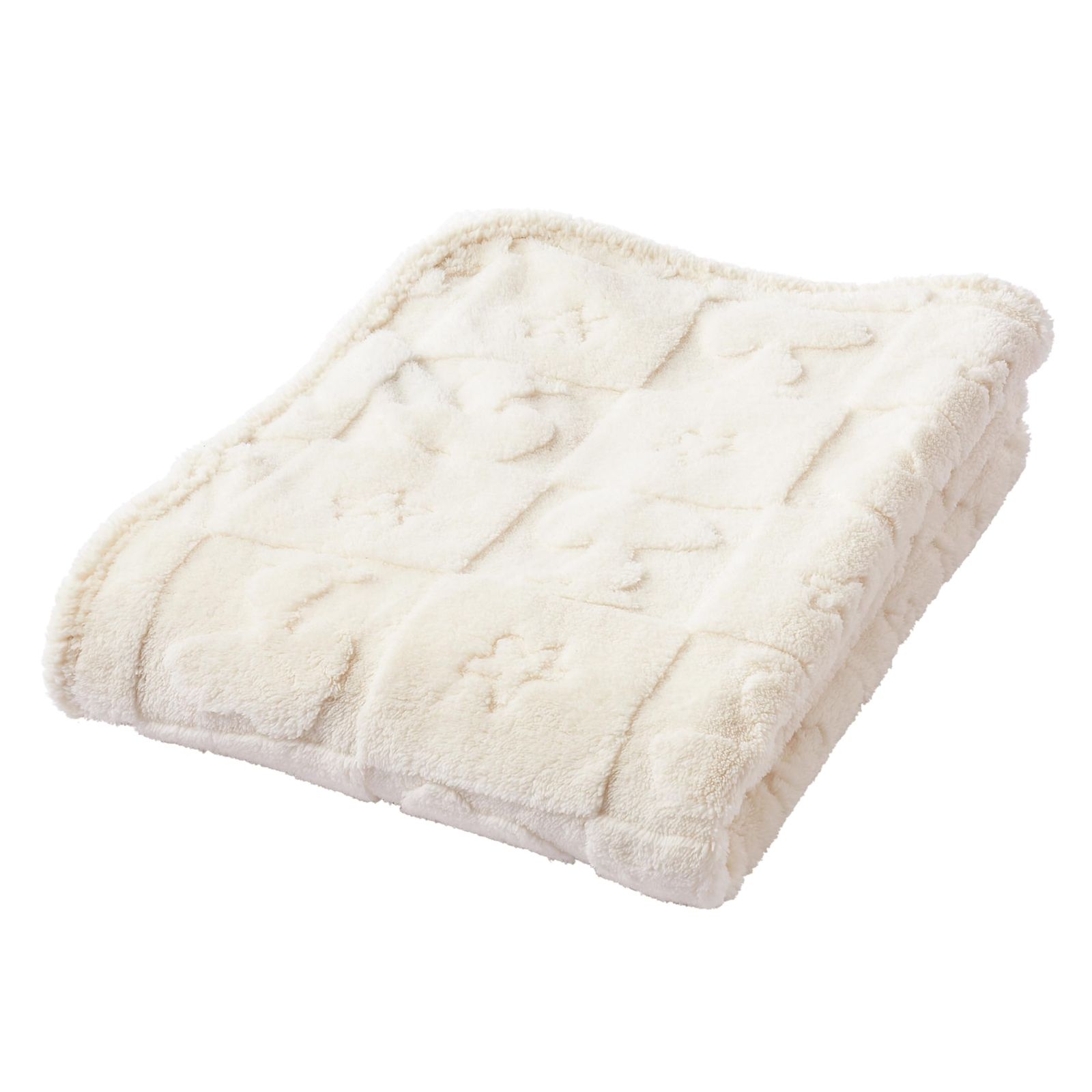 nishikawa 西川 スヌーピー ブランケット シングル 洗える 裏面シープ調生地 ふんわり もこもこな手触り シルエット アイボリー PN 4656 MORE SLEEP