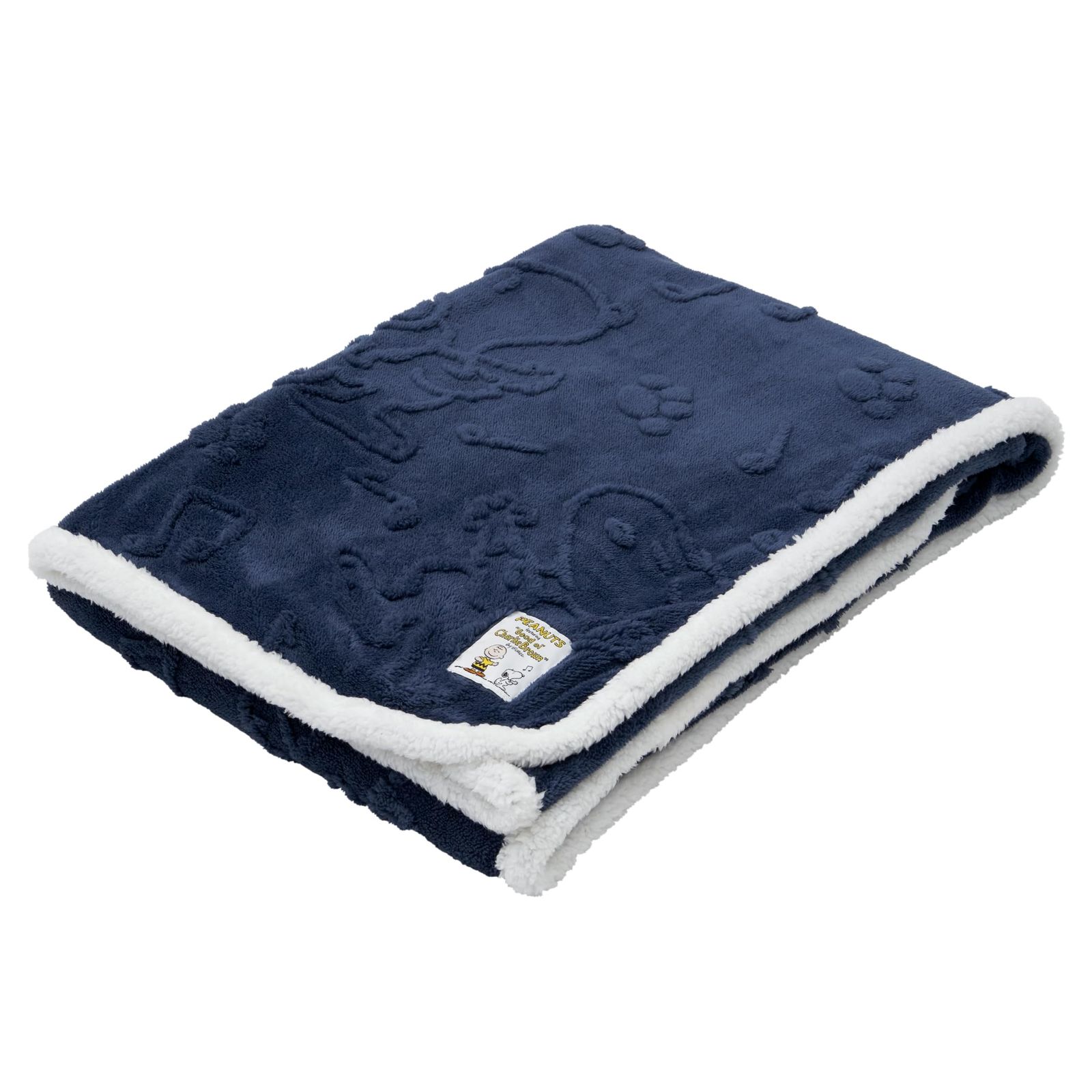 nishikawa 西川 スヌーピー ブランケット シングルサイズ 洗える ダンス ワンポイントラベル やわらか あたたか ネイビー dance