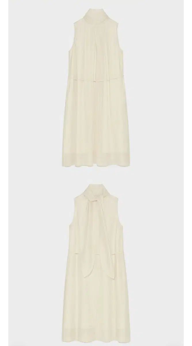 キンダーサルモン cecil scarf dress ecru