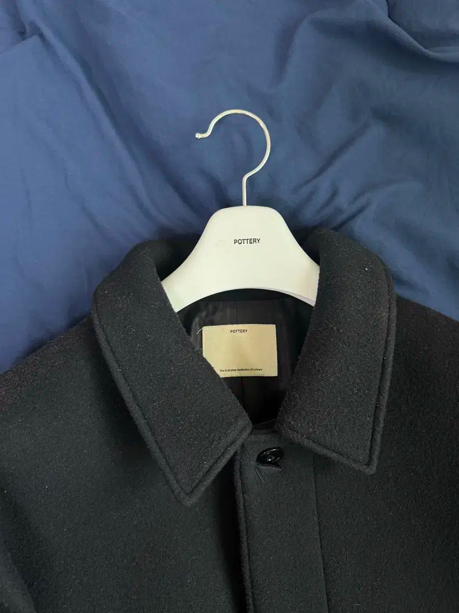 ポッタリー MELTON ウール コート ダークネイビー 2