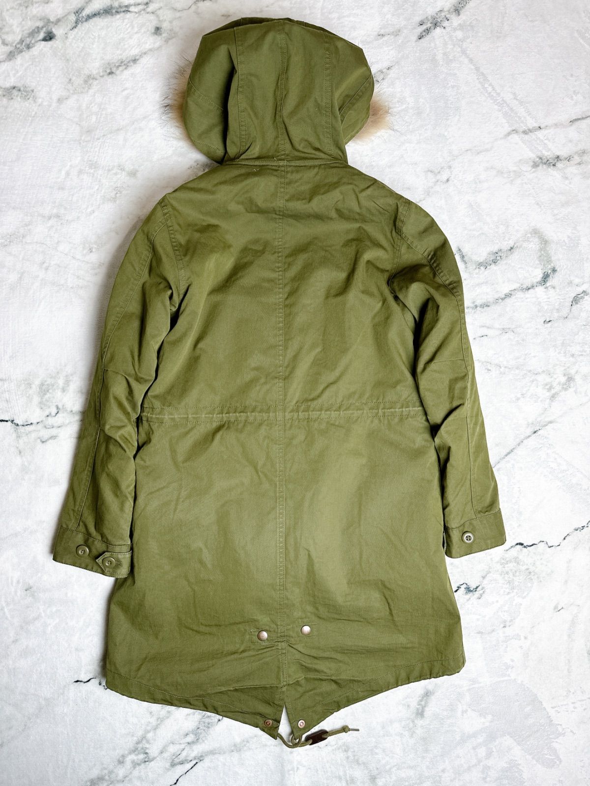 美品✨FRED PERRY モッズコート　キルティング　カーキ　ラクーンファー FRED PERRY フレッドペリー 3way モッズコート 本体＋ライナーの2枚