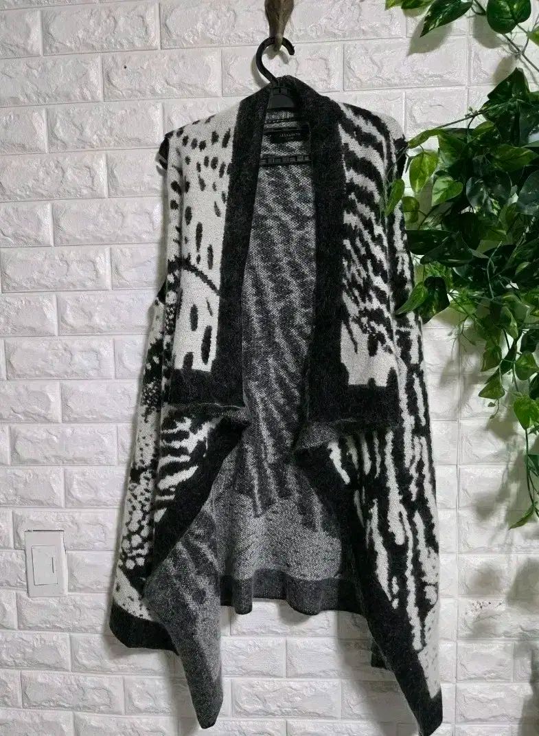 オールセインツ ゴー 級 ブランド ウール モヘアー Long アシンメトリー ベスト 77