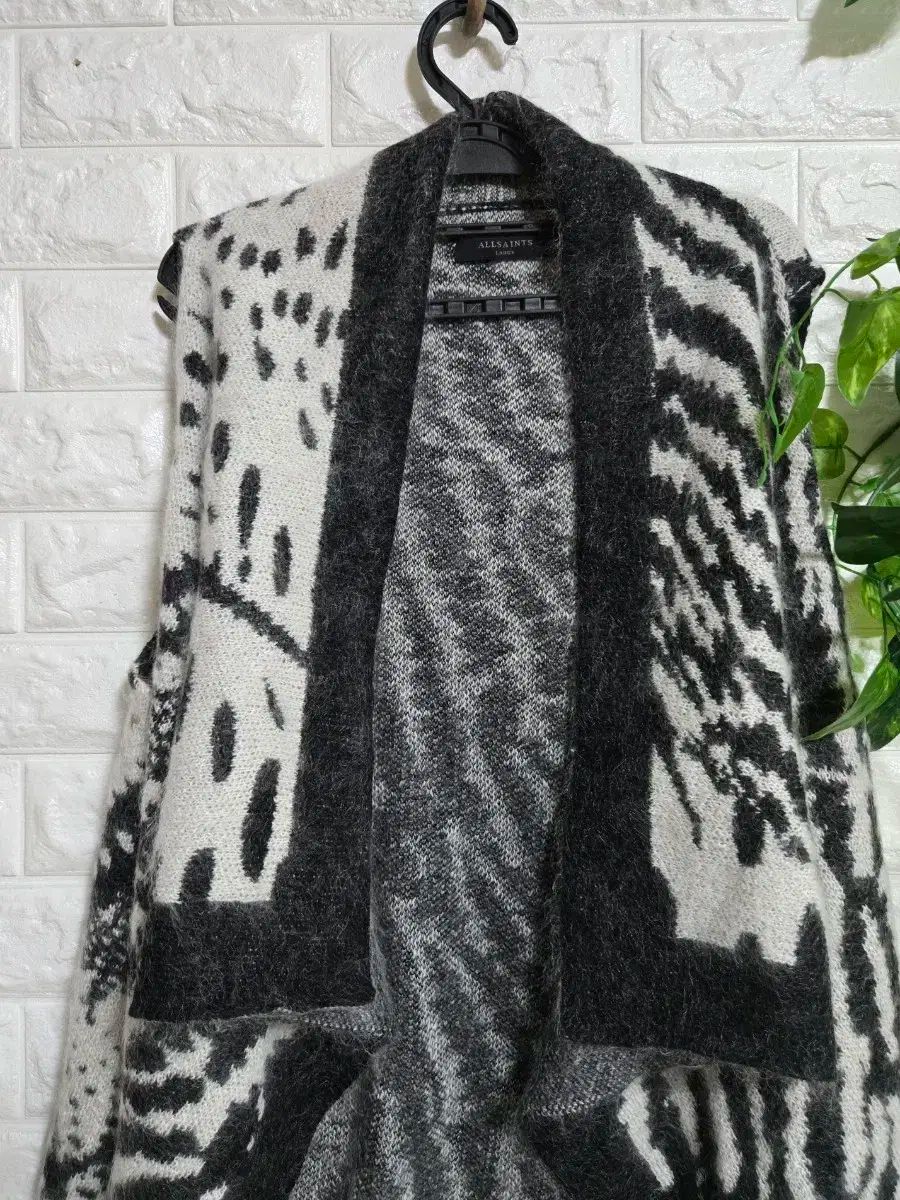 オールセインツ ゴー 級 ブランド ウール モヘアー Long アシンメトリー ベスト 77