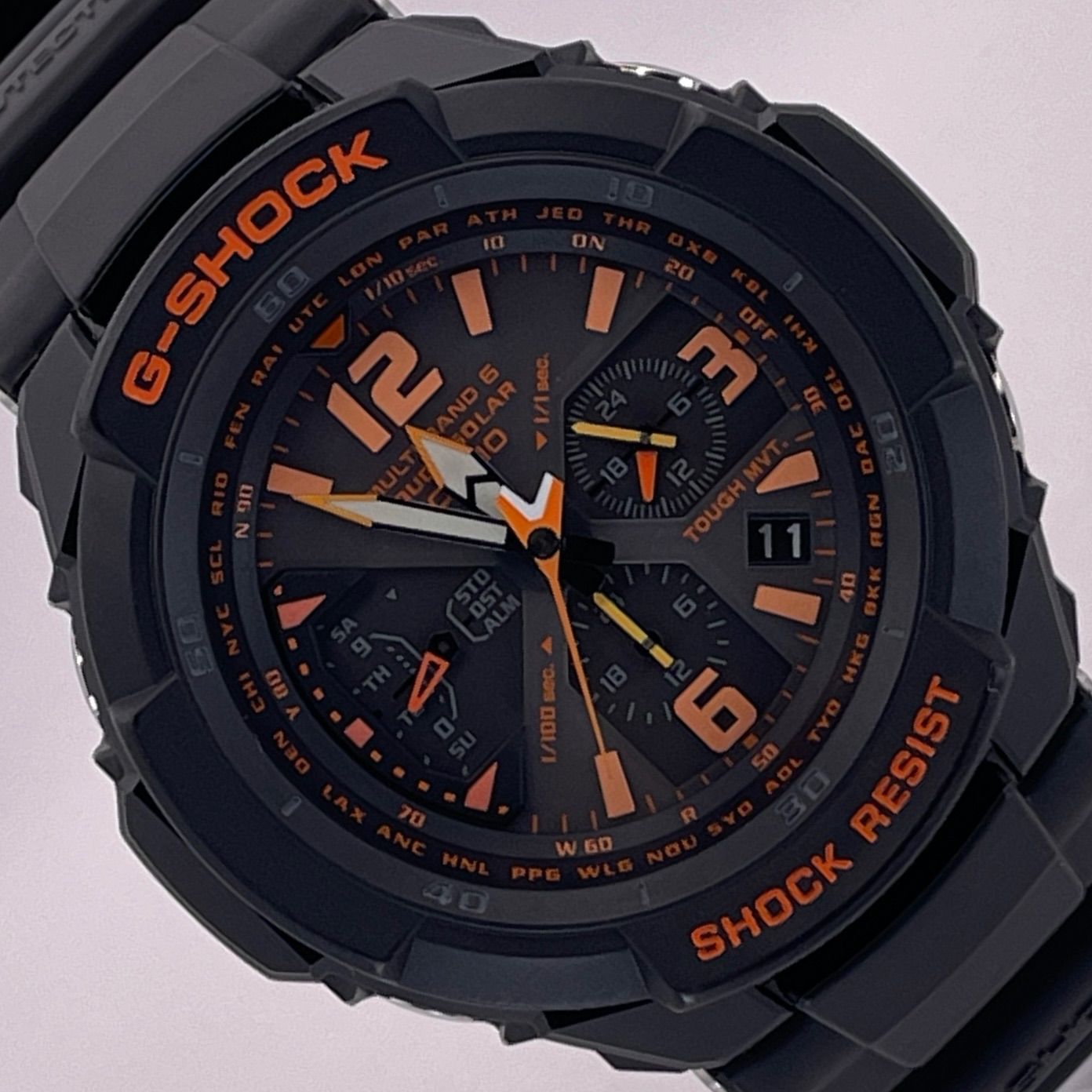 T736 正常稼動 CASIO カシオ 電波ソーラー G-SHOCK MASTER OF G AIR SKY COCKPIT スカイコックピット GW-3000B-1AJF 人気 時計 メンズ ユニセックス