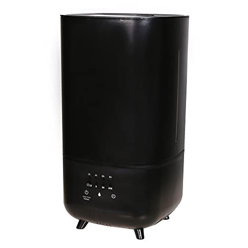 アイリスプラザ 加湿器 大容量 おしゃれ アロマ Hanx-Home 4L 上部給水式 ハイブリッド加湿器 HA-H07B ブラック 2fe729f6