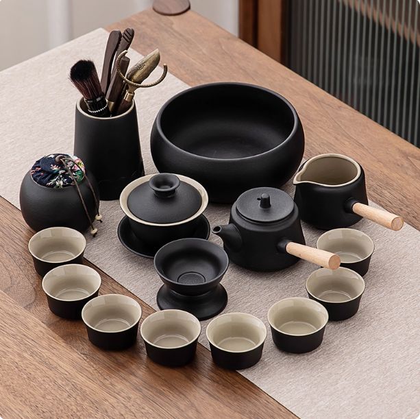 17点セットセラミック茶釜工夫茶具セット家庭用リビング茶会オフィス接待