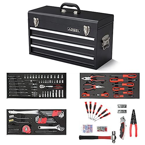 整備工具セット 381点組 ホームツールセット DIY用 バイク 自動車メンテナンス用 家具の組み立て 日曜大工 作業工具 収納ケース付き 5a9e48d4