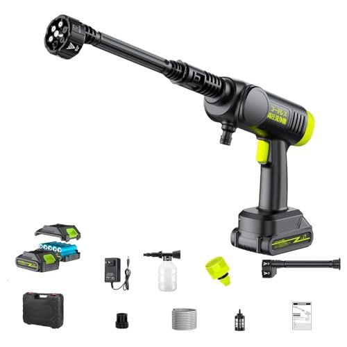 高圧洗浄機 コードレス 充電式 軽量設計 充電式 バッテリー対応 6in1 ノズル 日本語取扱説明書 5a652724