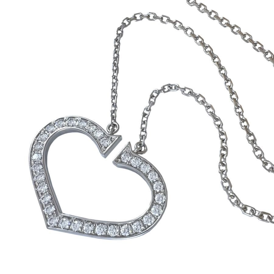 CARTIER カルティエ ネックレス ラージ Cハート LM ダイヤモンド 750 K 18 WG