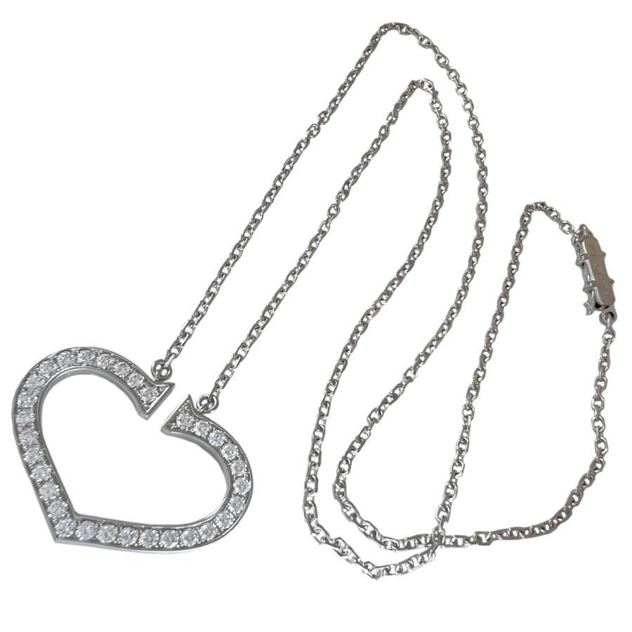 CARTIER カルティエ ネックレス ラージ Cハート LM ダイヤモンド 750