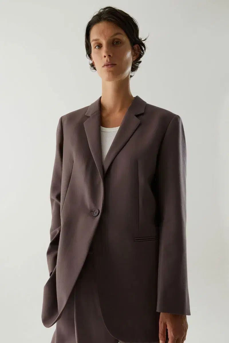 COS コス ウール ストレートカット ジャケット US 8