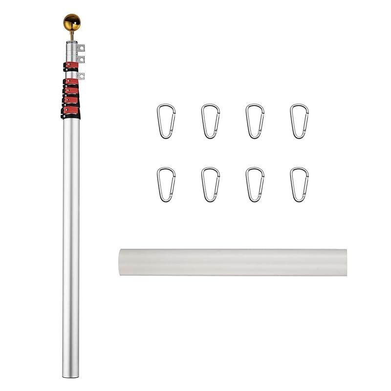 Yescom 伸縮式 鯉のぼり ポール 6m 3m鯉用 アルミ こいのぼりポール 埋め込み 庭 屋外用 鯉のぼり用ポール コンパクト 端午の節句 飾り 五月五日 男の子 初節句 こいのぼり用 ギフト プレゼント 鯉のぼりポールと金球含まる 0 WWW_OPDRERGINERDOGAN_COM