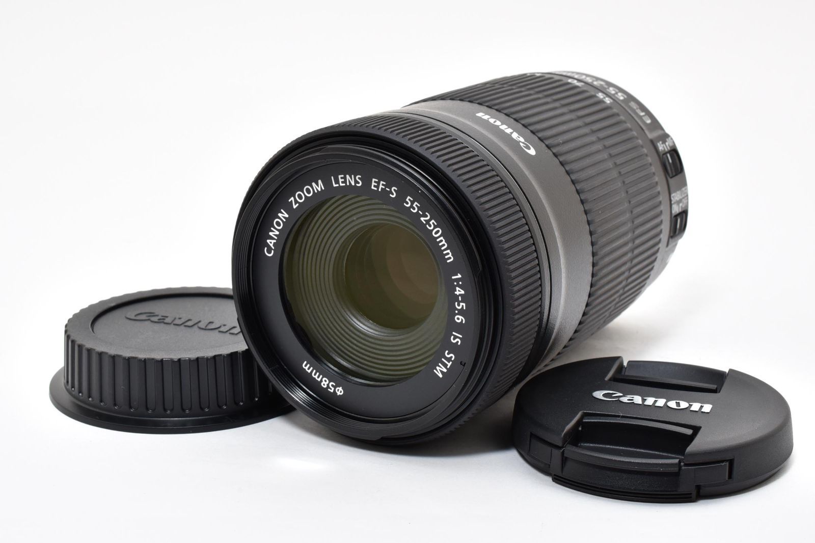 神レンズ Canon EF-S 55-250mm F4-5.6 IS STM 望遠ズーム 本体 静音 高速AF 動画撮影 完動品