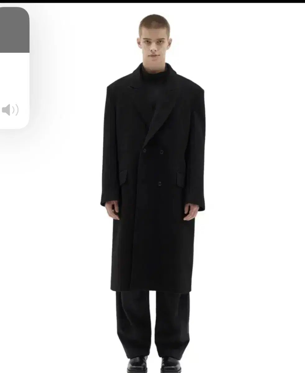 ダブルブレスト コート 3 ブラック ブラウンヤード