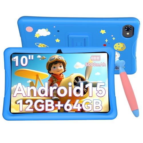 キッズタブレット10インチ Wi-Fiモデル キッズスペース-YouTube Kids 対応-iKids対応 Android 15タブレット 12GB RAM 64GB ROM 2TB TF拡張 USB充電 5G Wiki 49197b2e