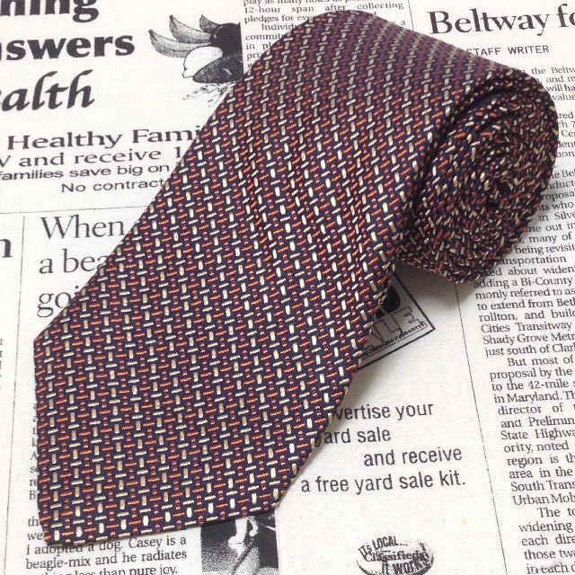 ブルックスブラザーズ BROOKS BROTHERS 微光沢 ネクタイ アメリカ製 シルク パターン柄 ミックス G-006740 ゆうパケット