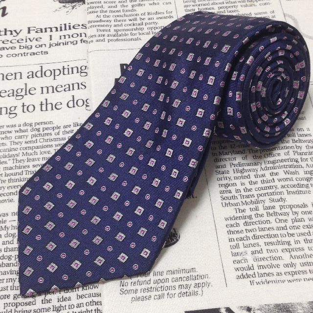 ラルフローレン RALPH LAUREN クリーニング済 微光沢 ネクタイ シルク パターン柄 ミックス G-006750 ゆうパケット