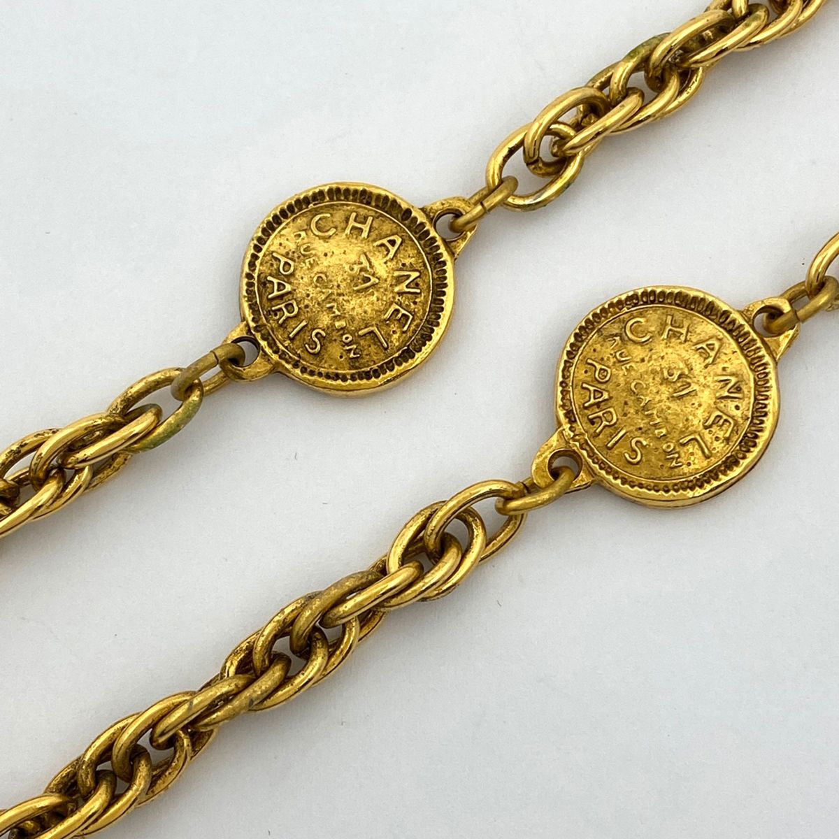 シャネル CHANEL ロゴ チェーン ネックレス 31 RUE CAMBON 2連 GP ゴールド レディース